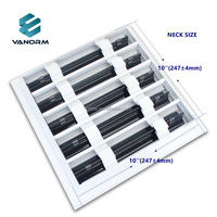 VANORM Couvercle d'évent moderne 10x10 registres et grilles