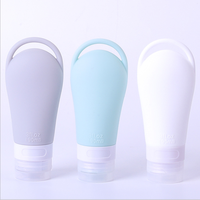 Flacon de voyage portable 38ml 60ml 90ml, distributeur de désinfectant pour les mains, savon liquide, conteneur rechargeable en silicone, cosmétique en plastique