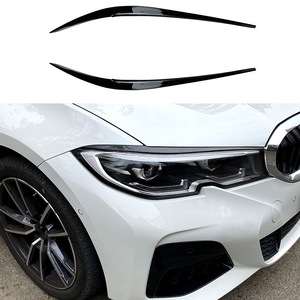 Autocollant pour phares de BMW Série 3 G20, texture carbone noir piano, ABS, pour 320i 325i 330i 2019+ - Product Image 5