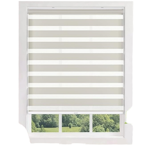 Tende Elettriche <span class=keywords><strong>a</strong></span> Doppio Strato Bianche e Grigie, Tende <span class=keywords><strong>a</strong></span> <span class=keywords><strong>Rullo</strong></span> Giorno e Notte, Tende Zebra - Product Image 1