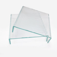 Verre trempé courbé sablé en forme de U pour construction, prix du verre en U