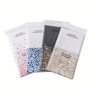 54x108inch <b>Rectangle</b> <b>Tablecloth</b> Gold Dot Disposable <b>Tablecloths</b> Plastic <b>Tablecloth</b> Party Table Covers for Birthday Thanksgiving - Product Image 3
