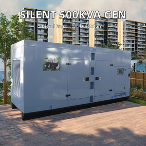 PERKINS 커민스 300kw 사일런트 제너레이터 자동 시작 400V 정격 전압 500KVA 용량 20KV 500KV 다양한 200KV 캐노피 박스 용