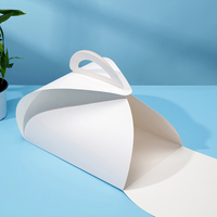 Boîte en papier d'emballage pour gâteaux sandwichs, macarons au chocolat, écologique, de qualité alimentaire, semi-circulaire, à main, en carton blanc imprimé sur mesure