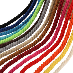 <span class=keywords><strong>Cuerda</strong></span> trenzada de algodón 100% para manualidades y decoración de pared, cordón de macramé blanco de 5mm, 8mm, <span class=keywords><strong>10mm</strong></span>, 20m, Color natural, 4 hebras, precio de fábrica - Product Image 2
