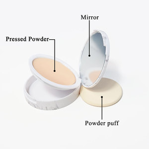 Su propio logotipo Polvo de ajuste prensado vegano Libre de crueldad <span class=keywords><strong>Maquillaje</strong></span> facial Control de aceite Etiqueta privada Polvo de ajuste mate - Product Image 6