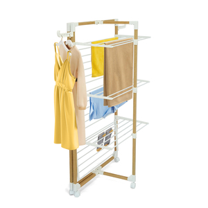 Tendedero <span class=keywords><strong>de</strong></span> <span class=keywords><strong>Ropa</strong></span> Plegable con Ruedas, 25M <span class=keywords><strong>de</strong></span> Espacio <span class=keywords><strong>de</strong></span> Secado, Ahorra Espacio, Uso Interior y Exterior - Product Image 6