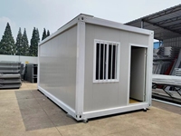 Maison conteneur standard de 20 pieds, bureau préfabriqué, dortoir de chantier portable, unité de construction modulaire