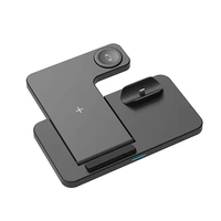 Vente en gros OEM Support de téléphone portable pliable 3 en 1 à chargement rapide avec chargeur sans fil