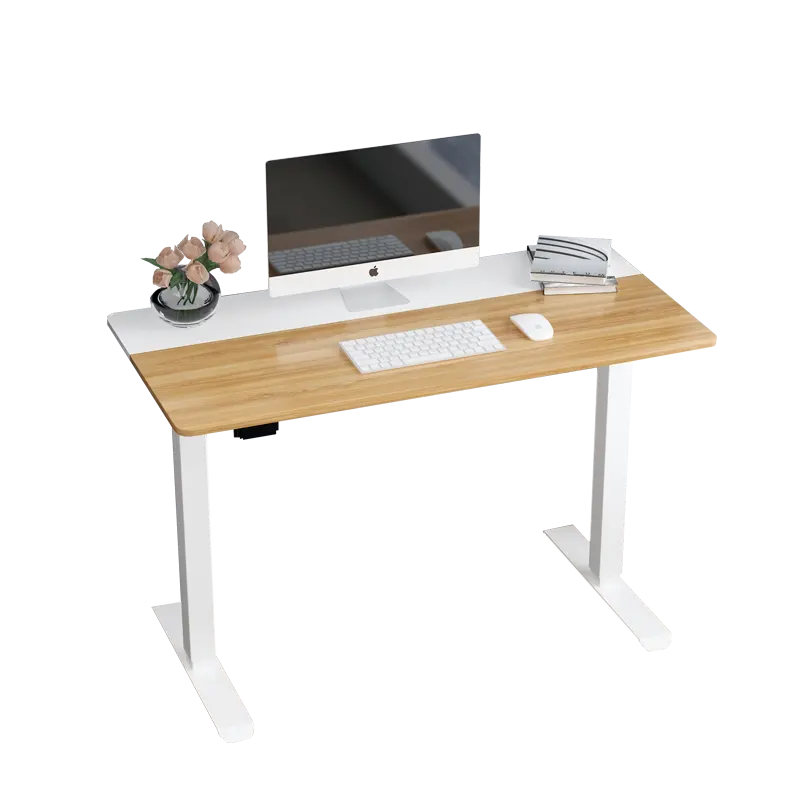 Mesa de madeira para móveis, mesa de madeira ajustável feita sob encomenda moderna para móveis de escritório com porta usb