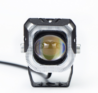 Led Carré Moto Devil Eye Lumières Halo Anneau High Low Beam Strobe 12-80V Spot Light pour Moto Accessoires