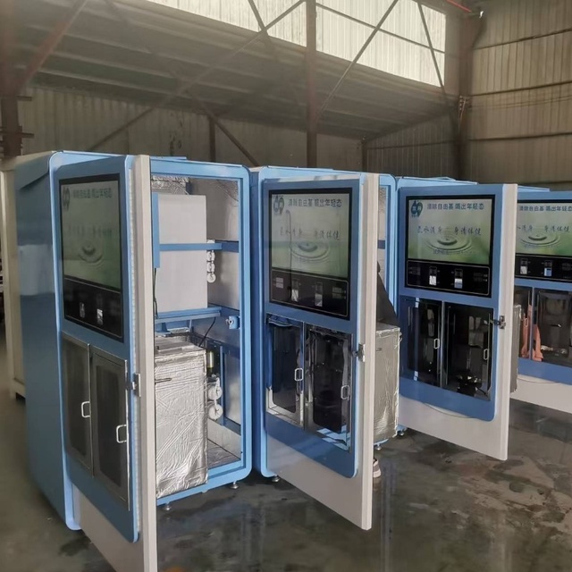 Olive Tech Hot Sale Factory Price Solar Energy Cooling Function Coin Card RO Pure Water Vending Machine SDK 400-3000GPD 5G/Wi-Fi