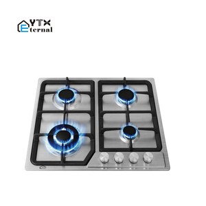 Table de cuisson à gaz encastrable <span class=keywords><strong>YTX</strong></span> Kitchen 60 cm en acier inoxydable, quatre brûleurs, allumage électronique, protection anti-flamme, garantie 5 ans, utilisation hôtelière - Product Image 1