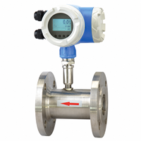 High Precision up to 600m³/h 1.6MPa Smart Transmitter IP65 Pressure Flanged Liquid Turbine Flow Meter for Light Oil