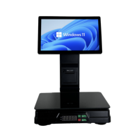 RUINAI RN-X16 Impresora de Etiquetas de Códigos de Barras con IA / Caja Registradora POS con Impresión Dual y Báscula Integrada, Windows/Android, Pantalla Táctil Capacitiva de 10 Puntos