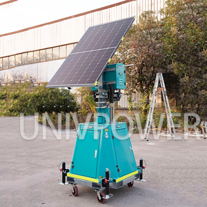 Torre di sorveglianza della macchina fotografica del CCTV della via dell'argano elettrico Mobile portatile di energia solare - Product Image 4