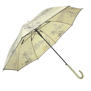 Ovida-paraguas de palo de alta calidad con diseño de logotipo brillante, mango de <span class=keywords><strong>pl</strong></span>ástico negro, precio barato, - Product Image 1