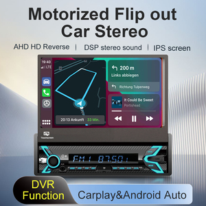SEMAITU <span class=keywords><strong>Autoradio</strong></span> 7 pouces à écran tactile <span class=keywords><strong>motorisé</strong></span> escamotable sans fil pour tableau de bord, compatible Apple CarPlay 5.0 et Android - Product Image 2