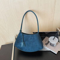 Sac fourre-tout rétro à imprimé léopard en daim, petit sac exclusif pour l'automne, à porter sous le bras, design simple, décontracté, à bandoulière unique