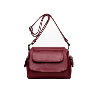 Women Eco-Friendly PU Leather Handbag Designer Shoulder Work Purses Maroon