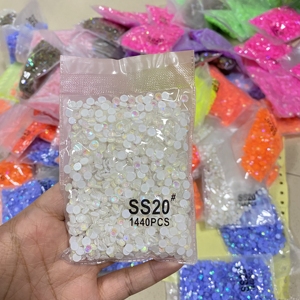 Piedras <span class=keywords><strong>de</strong></span> Cristal Redondas Planas WHATSTONE SS6 SS8 SS10 SS12 SS16 SS20 SS30 con Efecto UV en la Oscuridad, Color Neón AB, para Decoración <span class=keywords><strong>de</strong></span> Uñas - Product Image 3