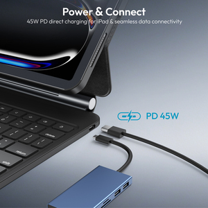F93 PU+ABS Detachable Protective Cover Magic <b>Keyboard</b> with Trackpad Auto Wake Sleep for iPad Pro 11, iPad Air, iPad 10/11 - Product Image 2