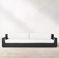 Luxuriöses Premium-Aluminium Outdoor-Sofa UV-Beständiges Gartensofa Umweltfreundliches Plüsch-Weichkissen Hof-Außenmöbel