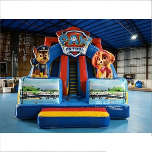 Divertido Castillo Inflable <span class=keywords><strong>de</strong></span> la Patrulla Canina con Tobogán y Pista <span class=keywords><strong>de</strong></span> Obstáculos para Fiestas Infantiles y Diversión en el Patio Trasero - Product Image 4