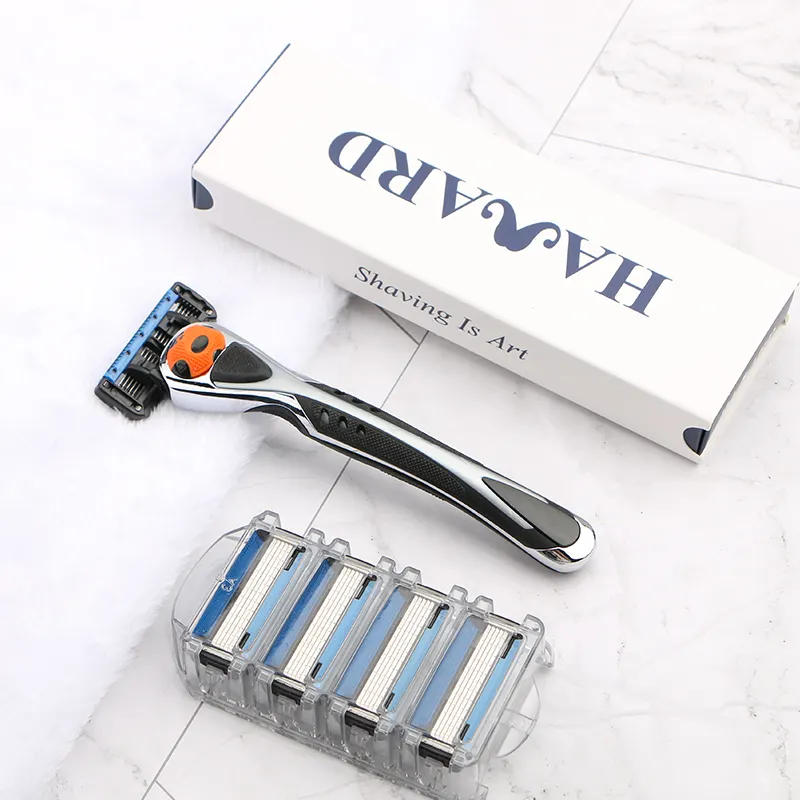 D954L High quality 5 blades+1 trimmer blade with refilled cartridges 5 blade system shaving razor