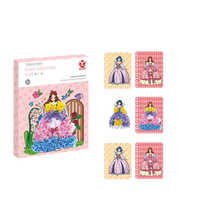 Puzzle de livre d'images princesse créatif fait à la main peinture pour enfants poke amusant robe autocollant unique jouets passés