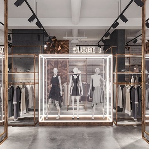 Set Espositivo per <span class=keywords><strong>Boutique</strong></span> di Moda, Scaffale Appendiabiti, Espositore per Negozi al Dettaglio - Product Image 3