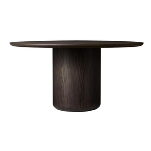 Muebles de Comedor de Diseño Artesanal HDC, Mesa de Comedor Redonda con Pedestal Ciro Personalizada, Mesa de Comedor Moderna de Madera para Hogar, <span class=keywords><strong>Bar</strong></span> o Club - Product Image 4