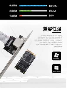 Tarjeta de Red Intel I210 M.2 B/M Key Gigabit con Cable, 1000Mbps, una sola puerto LAN RJ45, con arranque PXE y VLAN para PC Industrial, Router y Escritorio - Product Image 2