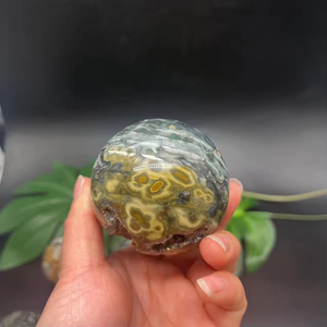 Vente en gros de sphères de jaspe océanique naturel, boules de cristal Druzy, pierres de guérison pour la décoration et les cadeaux de Pâques - Product Image 2