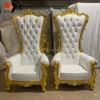 Chaises de trône de mariage modernes en fer métallique de haute qualité pour la décoration de fête à domicile, artisanat, mariage
