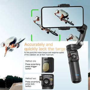 Estabilizador <span class=keywords><strong>Gimbal</strong></span> de 3 Ejes M03 con Seguimiento Facial IA, Luz de Relleno, Micrófono Inalámbrico Bluetooth y Control Remoto Magnético para YouTube - Product Image 4