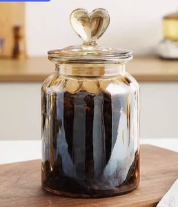 Chất Lượng Cao Glass Lưu Trữ <span class=keywords><strong>Jar</strong></span> Vòng Cookie Kẹo Hoa Trà Hạt Cà Phê Trái Cây Sấy Khô Rõ Ràng Kín <span class=keywords><strong>Jar</strong></span> Chai Thủy Tinh - Product Image 4