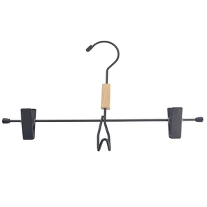 Nouveauté, <span class=keywords><strong>cintre</strong></span> <span class=keywords><strong>en</strong></span> métal à encoche avec logo personnalisé, <span class=keywords><strong>pas</strong></span> <span class=keywords><strong>cher</strong></span>, noir, revêtement <span class=keywords><strong>en</strong></span> poudre, pour vêtements - Product Image 5