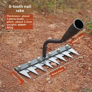 多功能除草工具多用途花园耙子，用于去除钉子和耙土 - Product Image 6