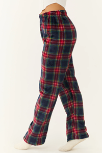 Pantalones de pijama de franela a cuadros de búfalo para <span class=keywords><strong>mujer</strong></span>, pantalones de descanso de <span class=keywords><strong>felpa</strong></span>, fabricante de pantalones de descanso. - Product Image 6