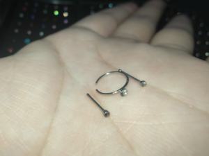 जेडएफ 60pcs बॉक्स 316L सर्जिकल इस्पात क्रिस्टल नाक के छल्ले स्टड भेदी आभूषण स्टड अंगूठी नाक छेदना घेरा नाक की अंगूठी भेदी - Product Image 3
