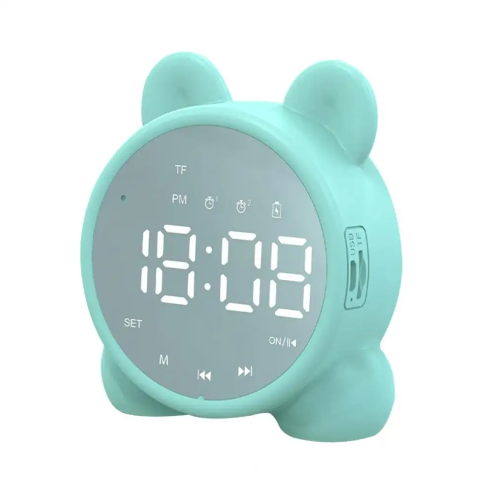 P1 Bluetooth Speaker Alarm Clock Wireless Mini Speaker High Volume Heavy Bass Gift Alarm Clock Home Desktop Small Stereo