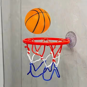 Ensemble de basket-ball d'extérieur pour enfants, jeu de table avec ballon élastique en caoutchouc solide pour entraînement coordonné du poignet - Product Image 1