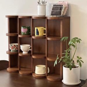 Solid Wood Cup <b>Rack</b> Multi Function <b>Kitchen</b> Organizer For Coffee Tea Mugs Water Bottles 10in Height - Product Image 1
