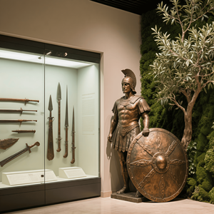 Изготовленная на заказ полноразмерная уличная статуя воина из бронзы, выполненная методом традиционного литья - Product Image 3