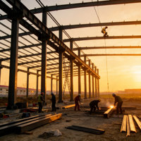 Fournisseur d'usine : Bâtiment d'atelier, entrepôt, ferme en structure acier préfabriquée, design moderne, haute qualité, prix bas