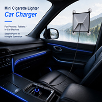 Chargeur de voiture 60W pour Starlink Mini avec DC 30V 2A et charge rapide Type C PD pour véhicules 12V 24V et lumière RGB