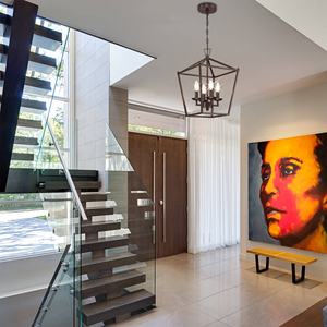 <span class=keywords><strong>Lustre</strong></span> industriel à 4 lumières Plafonnier en bronze Plafonnier encastré en métal <span class=keywords><strong>Cage</strong></span> géométrique E12 <span class=keywords><strong>Escalier</strong></span> Couloir - Product Image 5