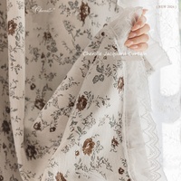 Rideaux occultants de style français en chenille jacquard à motif floral, couleur crème et blanc, vintage, pour la décoration du salon et de la chambre à coucher