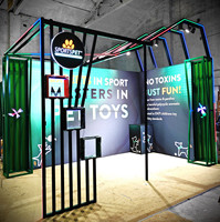 Stand de stand de salon portable en tissu d'aluminium modulaire personnalisé 10-20 pour les expositions et salons professionnels sublimation de teinture